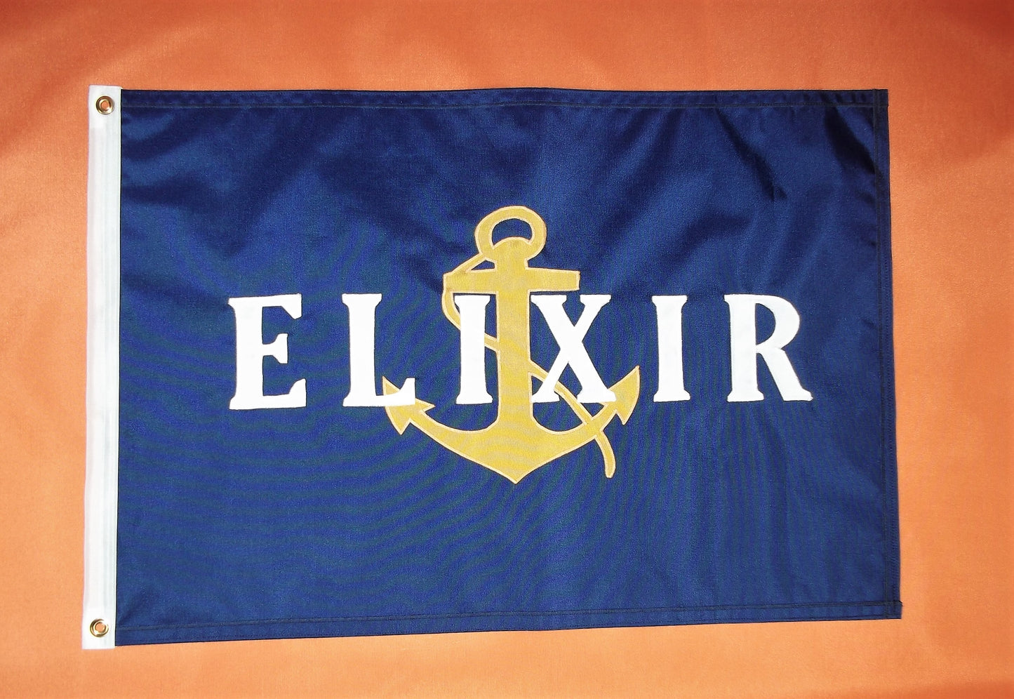 Boat Name Flag Personalized with Custom Text and a Graphic