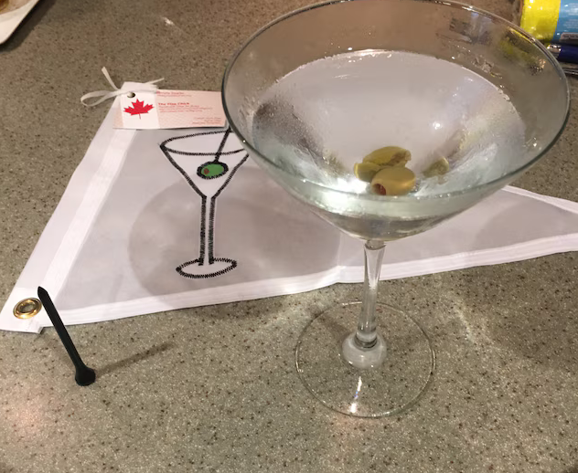 Boat Flag GIN MARTINI Cocktail Nautical Pennant Custom COLORS gift for him theflagchick