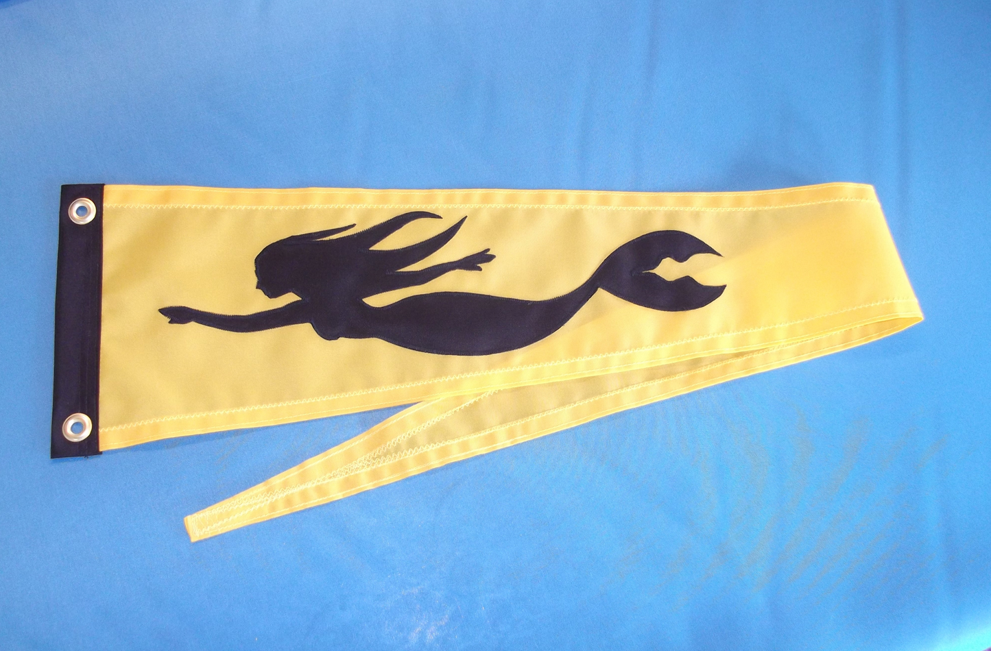 Cute Mermaid Boat Flag in Yellow OOAK