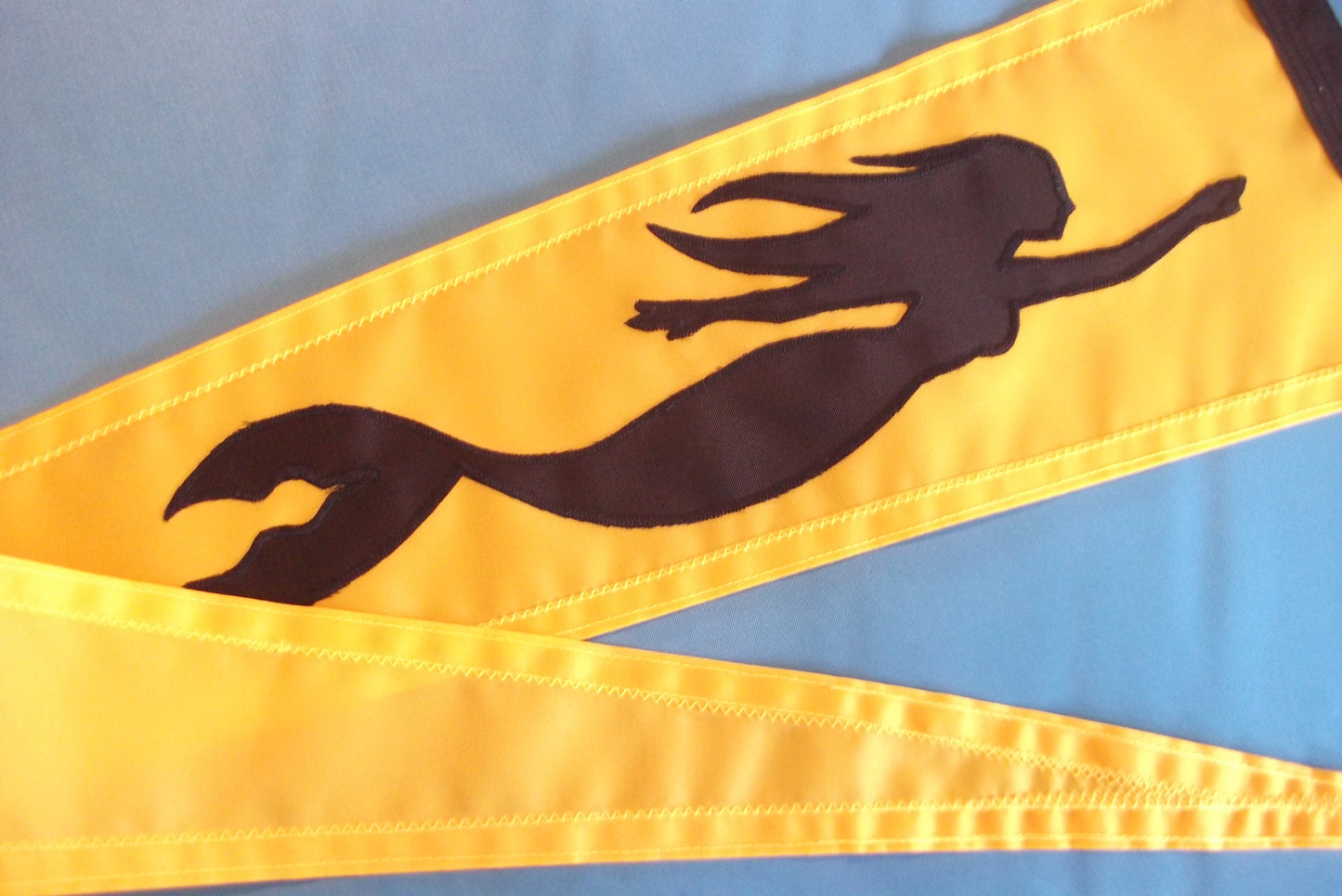 Cute Mermaid Boat Flag in Yellow OOAK