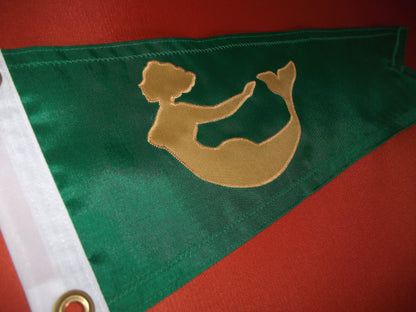 Vintage Style Mermaid Boat Burgee