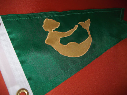 Vintage Style Mermaid Boat Burgee