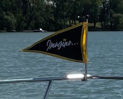 Personalized Custom Made Cute Boat Name Flag