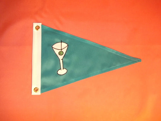 Boat Flag GIN MARTINI Cocktail Nautical Pennant Custom COLORS gift for him theflagchick