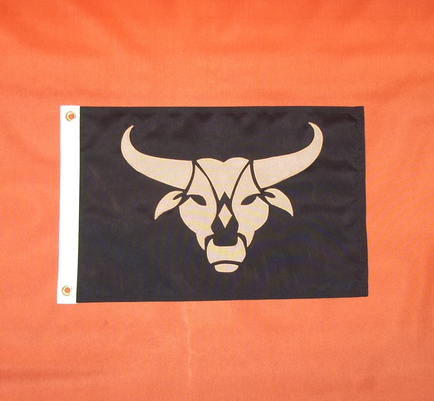 Bull Boat Flag Pennant Black Tan Taurus Gift for him theflagchick