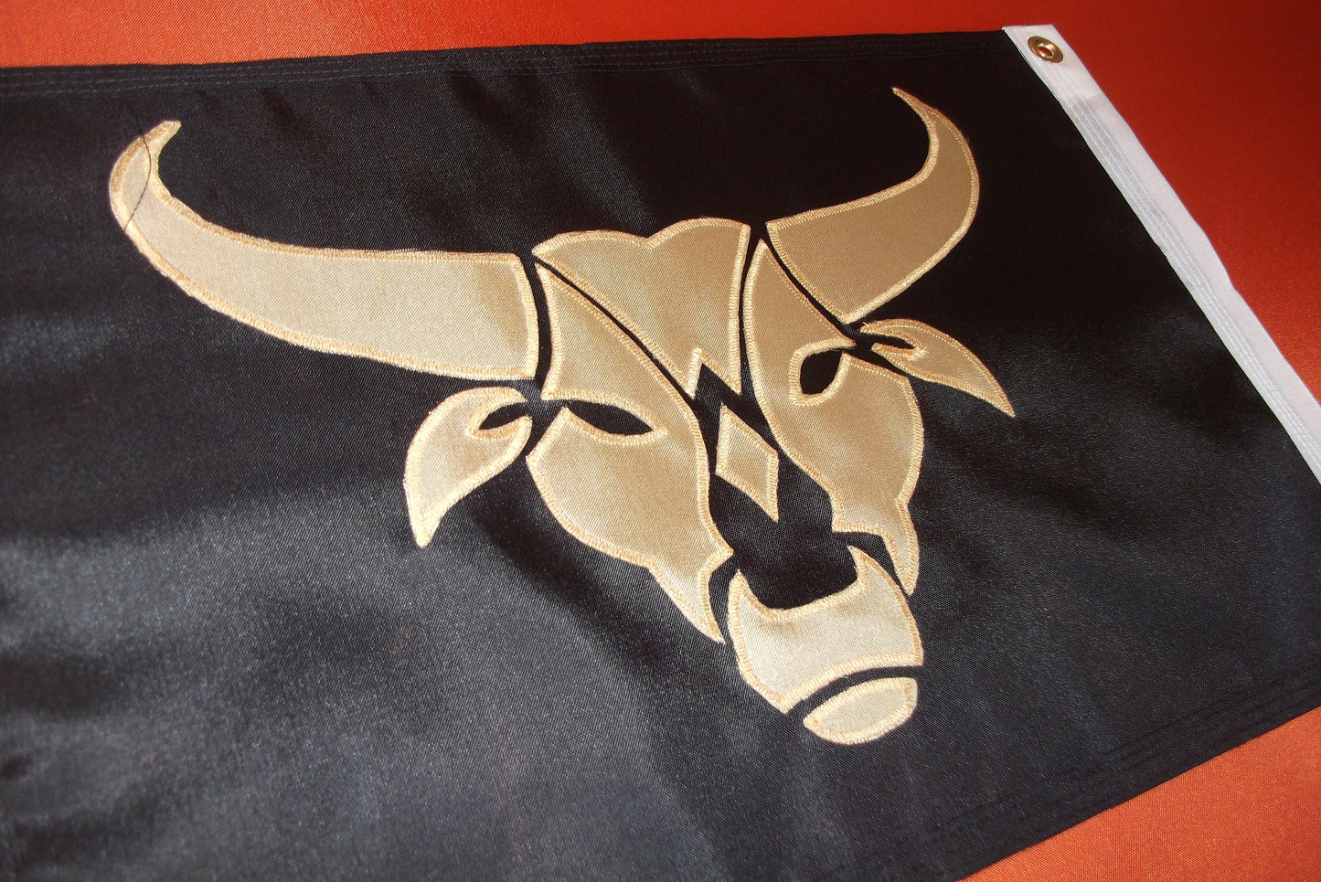 Bull Boat Flag Pennant Black Tan Taurus Gift for him theflagchick