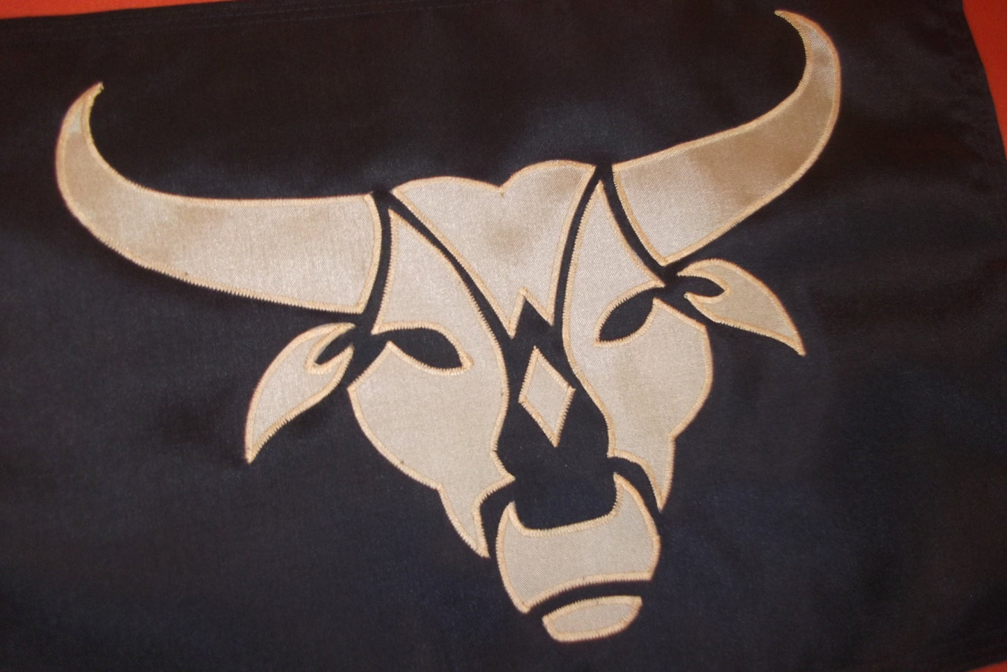 Bull Boat Flag Pennant Black Tan Taurus Gift for him theflagchick